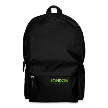 London - Coordinates - Latitude - Longitude - GB - Rucksack - Schwarz - Vorne