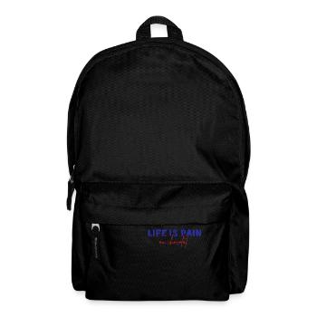 Life is pain au chocolat humour - Backpack - black - Front