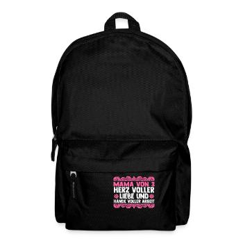 Mama Von 3 Kindern - Rucksack - Schwarz - Vorne