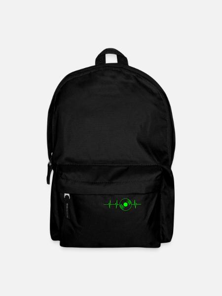 Herzfrequenz Schallplatte - Rucksack - Schwarz