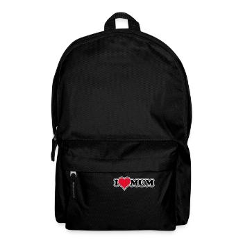 I love mum - 1970er Retro - Rucksack - Schwarz - Vorne