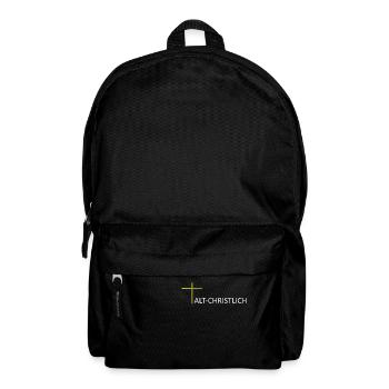 ACH Kreuz ohne Hintergrund 1000 mit Text - Rucksack - Schwarz - Vorne