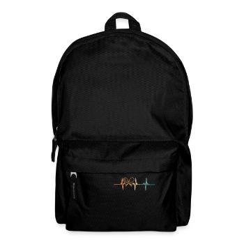 Tennis-Herzschlag - Rucksack - Schwarz - Vorne
