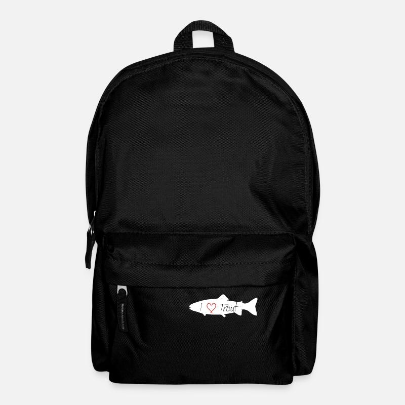 I love trout white - Backpack - black