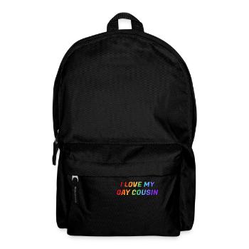 Ich liebe meinen schwulen Cousin - Rucksack - Schwarz - Vorne