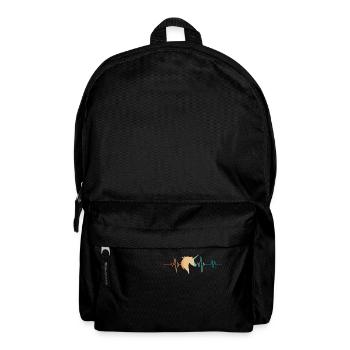 Battement de coeur rétro licorne - Sac à dos - noir - Devant