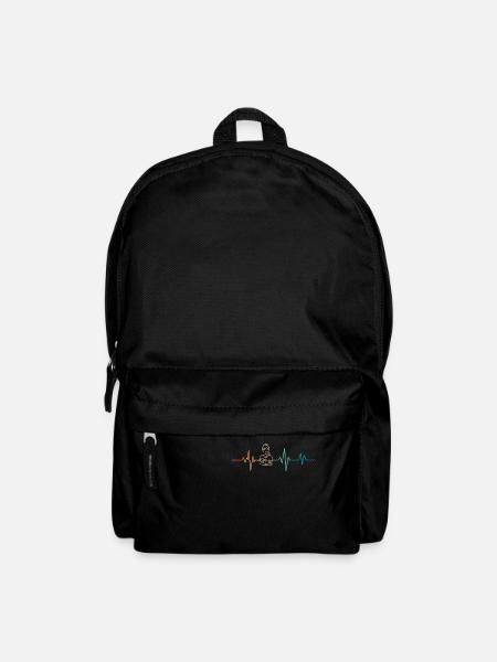Retro Herzschlag Hebamme - Rucksack - Schwarz