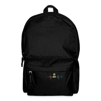 Heartbeat Retro Airplane Pilot - Backpack - black - Front