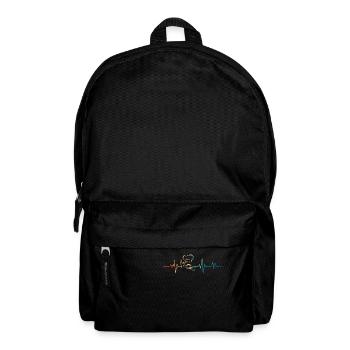 Herzschlag Retro Koch - Rucksack - Schwarz - Vorne