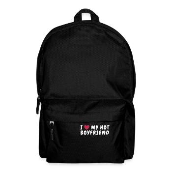 I Love My Hot Boyfriend - Valentine's Day Idea - Backpack - black - Front