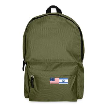 USA Israel Flag - Backpack - olive green - Front