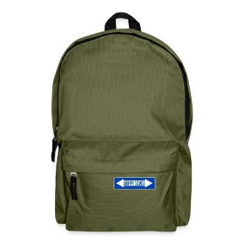 Double-sense road sign - Backpack - olive green - Front