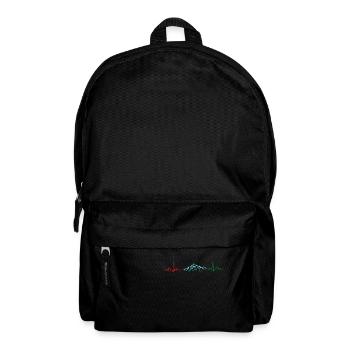 Mountain biker heartbeat - Backpack - black - Front