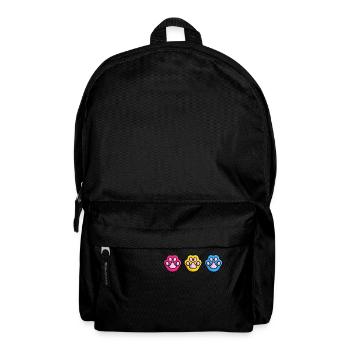 Cute Cat Paw Pansexual Pan Flag Flag LGBTQ - Backpack - black - Front