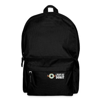 Ich trainiere, weil ich Donut liebe - Rucksack - Schwarz - Vorne