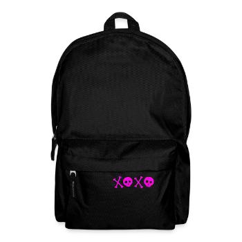 Crânes roses XOXO - Sac à dos - noir - Devant