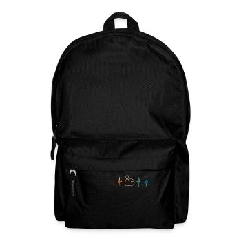 Herzschlag-Bowling - Rucksack - Schwarz - Vorne