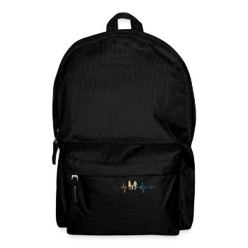 Battement de coeur rétro famille - Sac à dos - noir - Devant