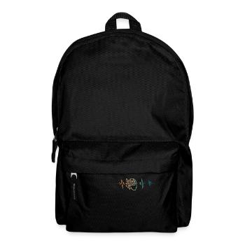 Battement de coeur rétro intelligence artificielle - Sac à dos - noir - Devant