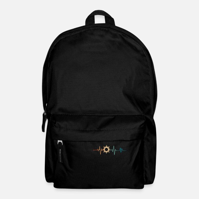 Battement de coeur rétro soleil - Sac à dos - noir