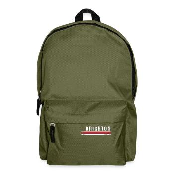 Brighton England Vintage Retro Design for Seaside - Backpack - olive green - Front