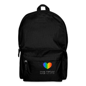 Be You LGBT Rainbow Heart Pride Month - Backpack - black - Front