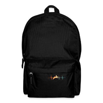 Rabbit heartbeat - Backpack - black - Front