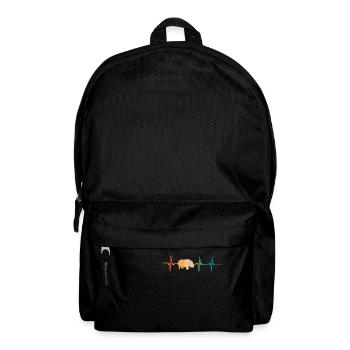 Hippopotamus heartbeat - Backpack - black - Front