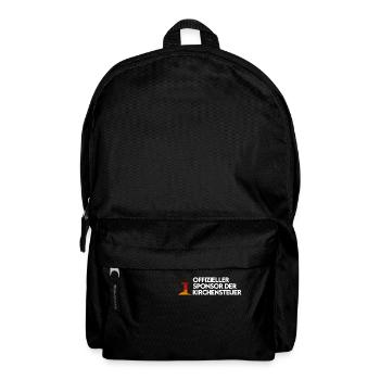 Sponsor der Kirchensteuer T-Shirt Lustig - Rucksack - Schwarz - Vorne