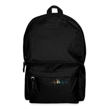 Battement de coeur rétro palette de peintre - Sac à dos - noir - Devant