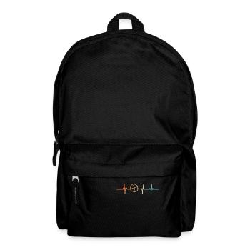 Geocaching-Herzschlag - Rucksack - Schwarz - Vorne