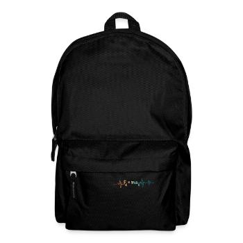 Battement de coeur rétro formule mathématique - Sac à dos - noir - Devant