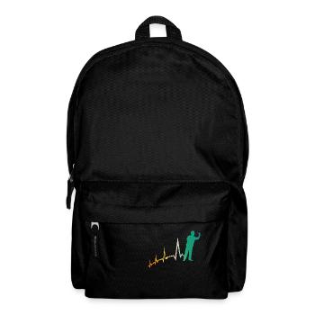 Dartspieler Herzschlag Darts - Rucksack - Schwarz - Vorne