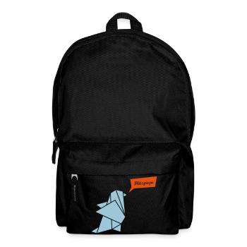 Pinguin Sprechblase - Rucksack - Schwarz - Vorne