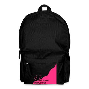 When in doubt pedal it out - Backpack - black - Front
