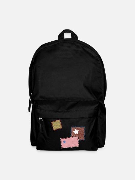 Flicken Reparatur Patchwork Stern Nähen Naht Nadel - Rucksack - Schwarz