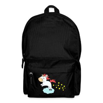 Friss Sternenstaub Einhorn Wolke Sterne Geschenk - Rucksack - Schwarz - Vorne