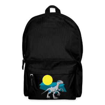 Velociraptor Ausgestorbener Urzeit Dino - Rucksack - Schwarz - Vorne