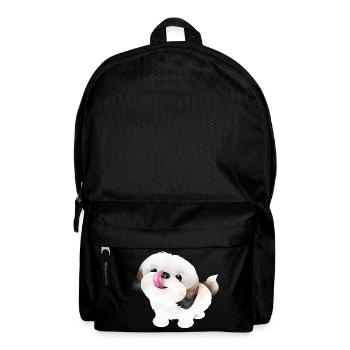 Shih Tzu Hund - Rucksack - Schwarz - Vorne