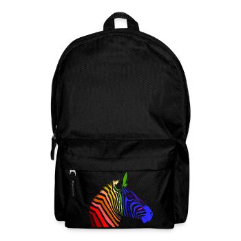 Zebra; Punk Zebra; Rainbow Zebra - Sac à dos - noir - Devant