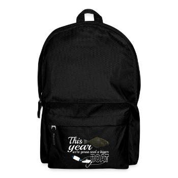 Heilbutt Angler in Norwegen / Island bigger boat - Rucksack - Schwarz - Vorne
