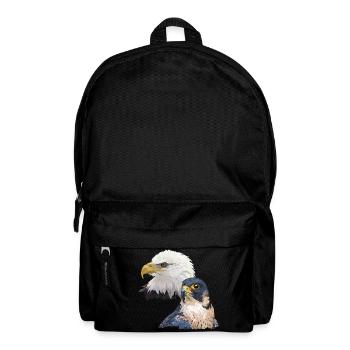 Wanderfalke und amerikanische Zigarre - Rucksack - Schwarz - Vorne