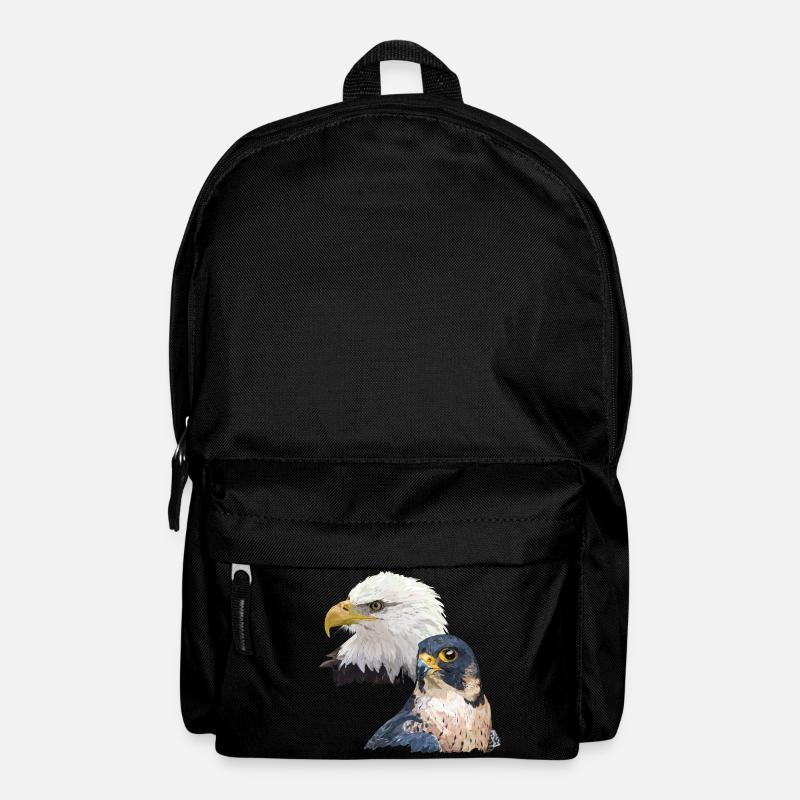 Peregrine Falcon and American Pigargo - Backpack - black