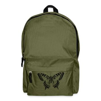 Eleganter Schmetterling - Rucksack - Olivgrün - Vorne
