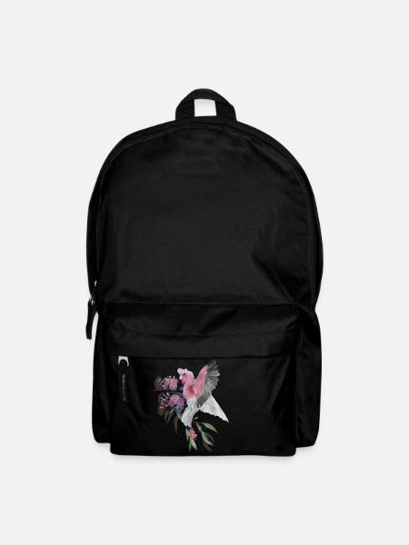 Galah on the eucalyptus flower - Backpack - black