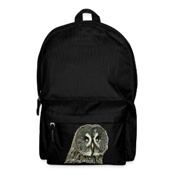 Gray owl - Backpack - black - Front
