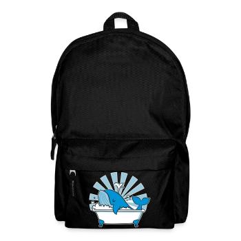 Baleine dans la baignoire – Funny Ocean Design - Sac à dos - noir - Devant