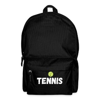 tennis / tennis / tennis players / tennis games - Backpack - black - Front