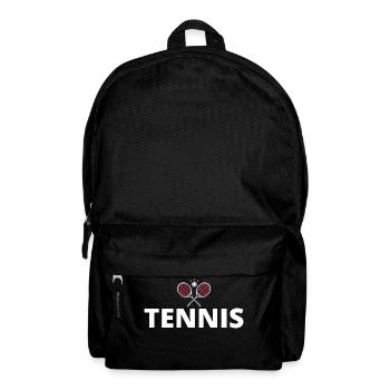 tennis / Tennis / Tennis spieler / Tennis Spielen - Rucksack - Schwarz - Vorne
