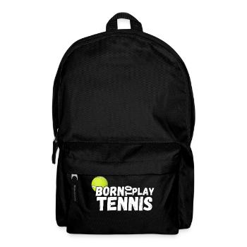 tennis / Tennis / Tennis spieler / Tennis Spielen - Rucksack - Schwarz - Vorne